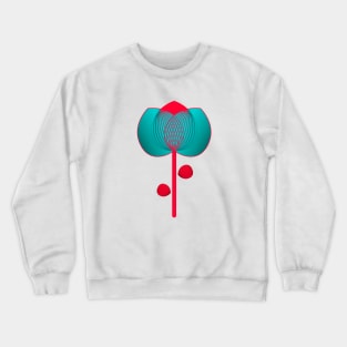 Turquoise and red flower Crewneck Sweatshirt